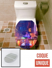 Housse de toilette - Décoration abattant wc Purple girl