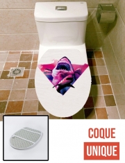 Housse de toilette - Décoration abattant wc Requin violet