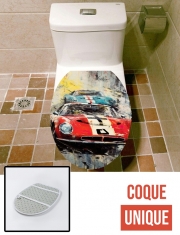 Housse de toilette - Décoration abattant wc Racing Vintage 1