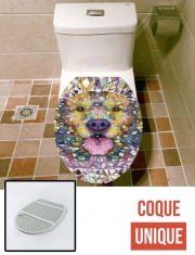 Housse de toilette - Décoration abattant wc rainbow dog