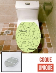 Housse de toilette - Décoration abattant wc Rawr
