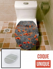 Housse de toilette - Décoration abattant wc Red and Black Field
