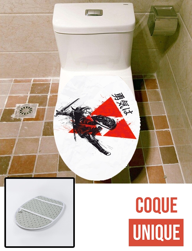 Housse de toilette - Décoration abattant wc RedSun : Triforce
