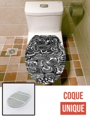 Housse de toilette - Décoration abattant wc Reflection B&W