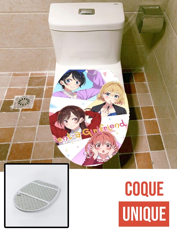 Housse de toilette - Décoration abattant wc Rent a girlfriend