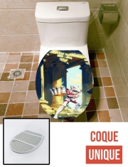 Housse de toilette - Décoration abattant wc Retro 80 Seiya