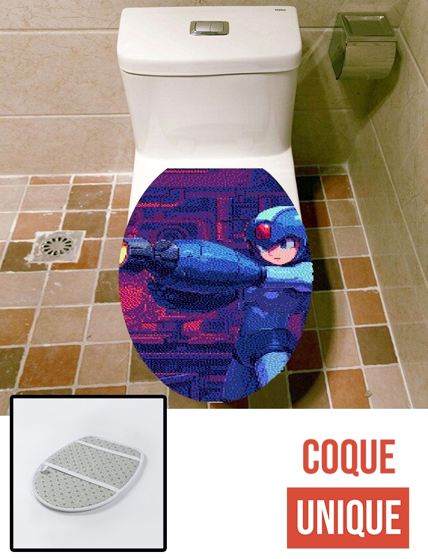 Housse de toilette - Décoration abattant wc Retro Legendary Mega Man