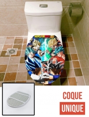 Housse de toilette - Décoration abattant wc Rivals for life Goku x Vegeta
