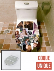 Housse de toilette - Décoration abattant wc Sadie Sink collage