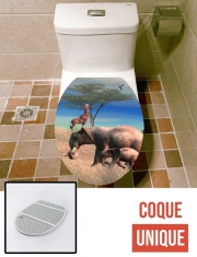 Housse de toilette - Décoration abattant wc Safari