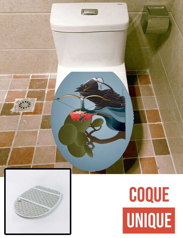 Housse de toilette - Décoration abattant wc Sagitaire- Princess Merida