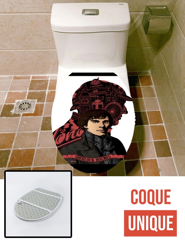 Housse de toilette - Décoration abattant wc Sherlock Holmes