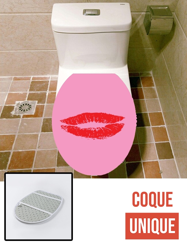 Housse de toilette - Décoration abattant wc Sourire fille sexy
