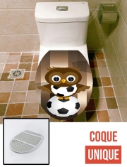Housse de toilette - Décoration abattant wc Foot de Hiboux