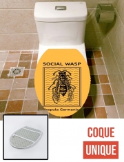 Housse de toilette - Décoration abattant wc Social Wasp Vespula Germanica