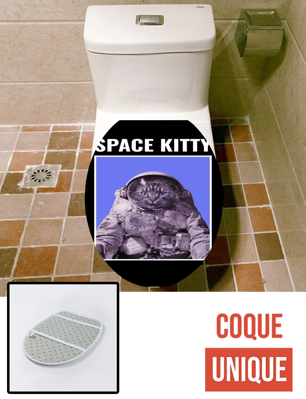 Housse de toilette - Décoration abattant wc Space Kitty