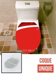 Housse de toilette - Décoration abattant wc Stade Brestois Football Domicile
