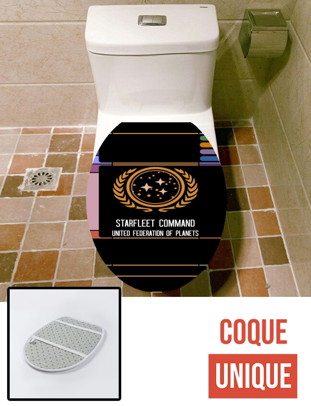 Housse de toilette - Décoration abattant wc Starfleet command Star trek