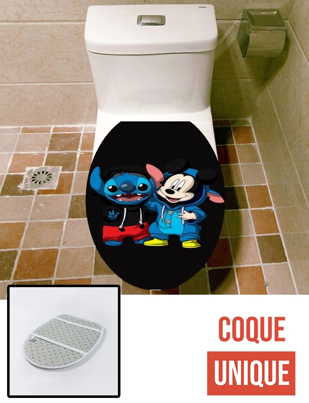 Housse de toilette - Décoration abattant wc Stitch x The mouse