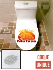 Housse de toilette - Décoration abattant wc Strong like Mufasa