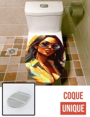 Housse de toilette - Décoration abattant wc Summer beauty