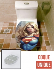 Housse de toilette - Décoration abattant wc Supergirl V2