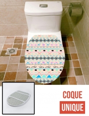 Housse de toilette - Décoration abattant wc Pattern Aztec Hiver