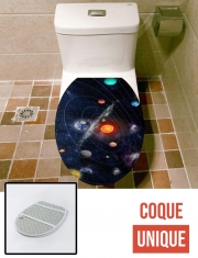 Housse de toilette - Décoration abattant wc Systeme solaire Galaxy