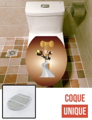 Housse de toilette - Décoration abattant wc Taureau Clarabelle