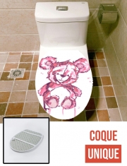 Housse de toilette - Décoration abattant wc Teddy Bear Rose