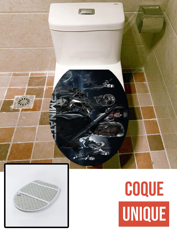 Housse de toilette - Décoration abattant wc Terminator Art