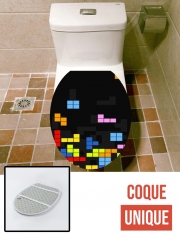 Housse de toilette - Décoration abattant wc Tetris Like