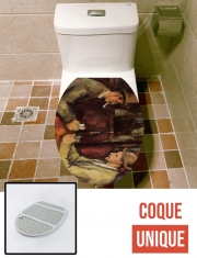 Housse de toilette - Décoration abattant wc The Card Players