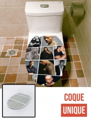 Housse de toilette - Décoration abattant wc The Rock Collage