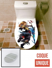 Housse de toilette - Décoration abattant wc Tidus FF X