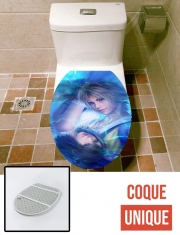 Housse de toilette - Décoration abattant wc Tidus X Yuna LOVE
