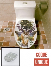 Housse de toilette - Décoration abattant wc Tigre Démon