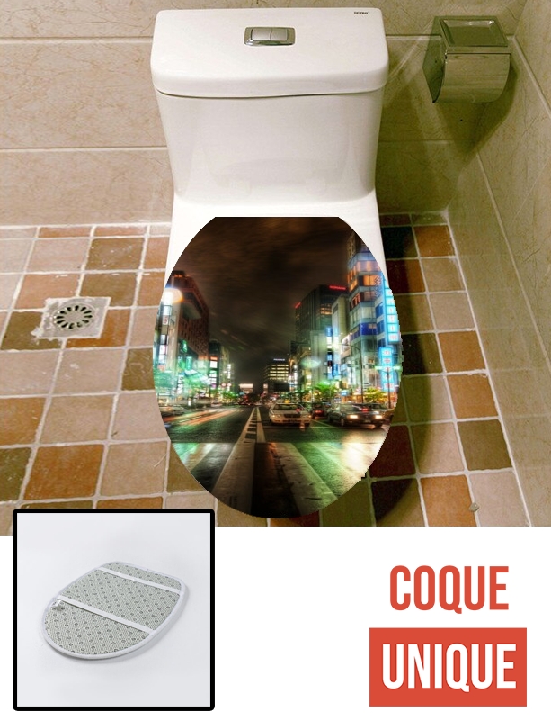 Housse de toilette - Décoration abattant wc Tokyo