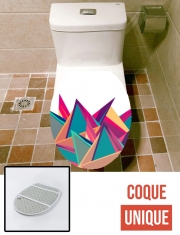 Housse de toilette - Décoration abattant wc Triangles Intensive White