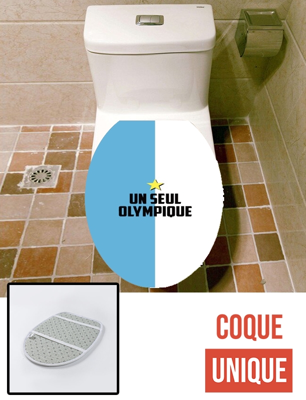 Housse de toilette - Décoration abattant wc Un seul olympique
