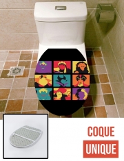 Housse de toilette - Décoration abattant wc Villains pop