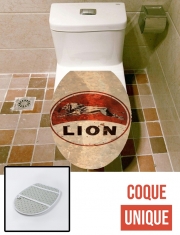 Housse de toilette - Décoration abattant wc Vintage Gas Station Lion