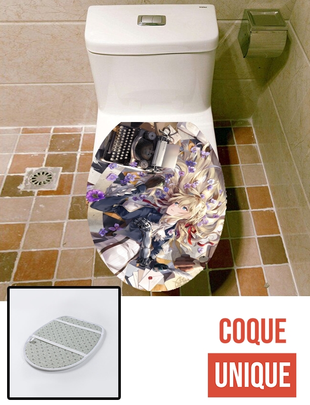 Housse de toilette - Décoration abattant wc Violet Evergarden