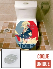 Housse de toilette - Décoration abattant wc Violet Propaganda