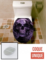 Housse de toilette - Décoration abattant wc Violet Skull