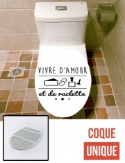 Housse de toilette - Décoration abattant wc Vivre damour et de raclette