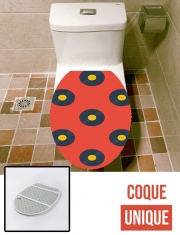 Housse de toilette - Décoration abattant wc Vynile Music Disco Pattern