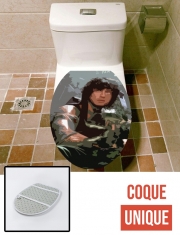 Housse de toilette - Décoration abattant wc warrior2