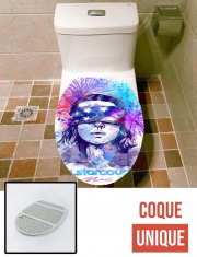 Housse de toilette - Décoration abattant wc Watercolor Upside Down