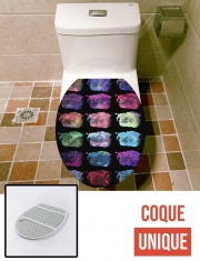 Housse de toilette - Décoration abattant wc Watercolor Space